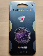 PopSockets Luxe Tidepool Galaxy Purple Glitter PopGrip Swappable PopSocket NEW