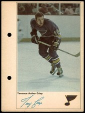 1971-72 Toronto Sun NHL Action Players Terry Crisp St. Louis Blues