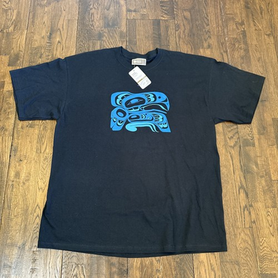 #ad Native Origins Four Clans T‑Shirt XL Terry Starr Tribal Northwest Coast Art NWTs $29.99
