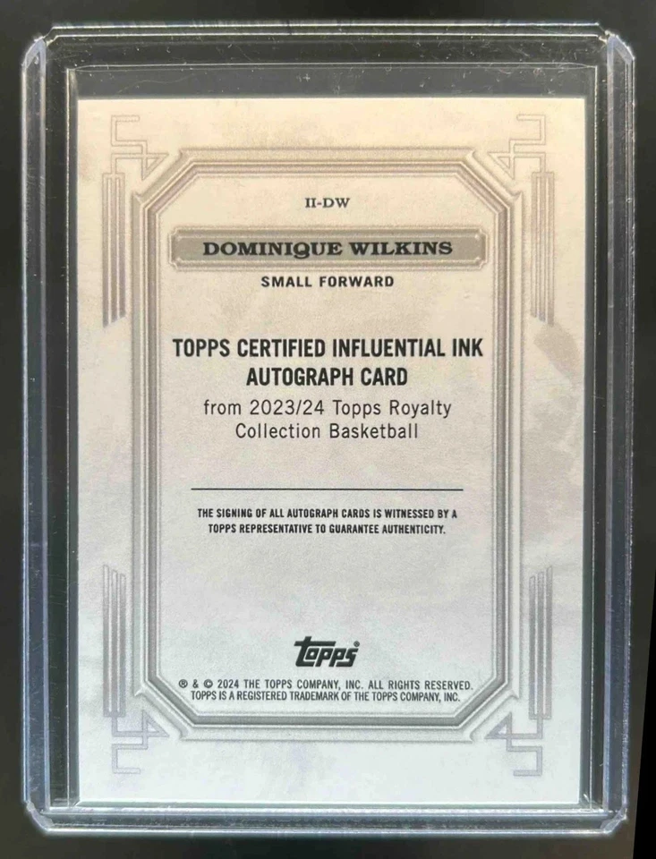 2023-24 Topps Royalty Dominique Wilkins Influential Ink Gold Auto #03/10 - Image 2 of 2