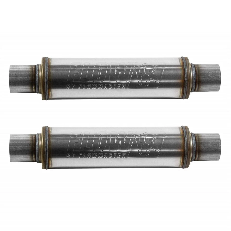 Flowmaster 71416 FlowFX Muffler 2.50 In/Out Center Round Moderate Sound - 2 Pack - Image 2 of 4