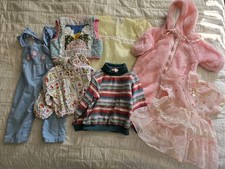 Vtg Baby Girl Lot Of 7 Clothing Items Sizes Vary Mostly 18 Months-2T