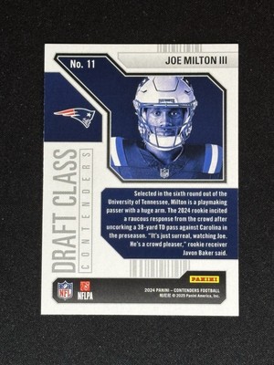 2024 panini contenders joe Milton III red foil rookie | eBay