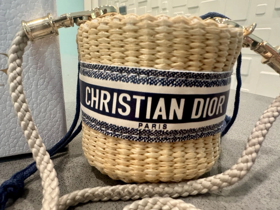 Christian Dior Straw Pouch Mini Shoulder Bag VIP Limited Novelty Box New - Image 2 of 4