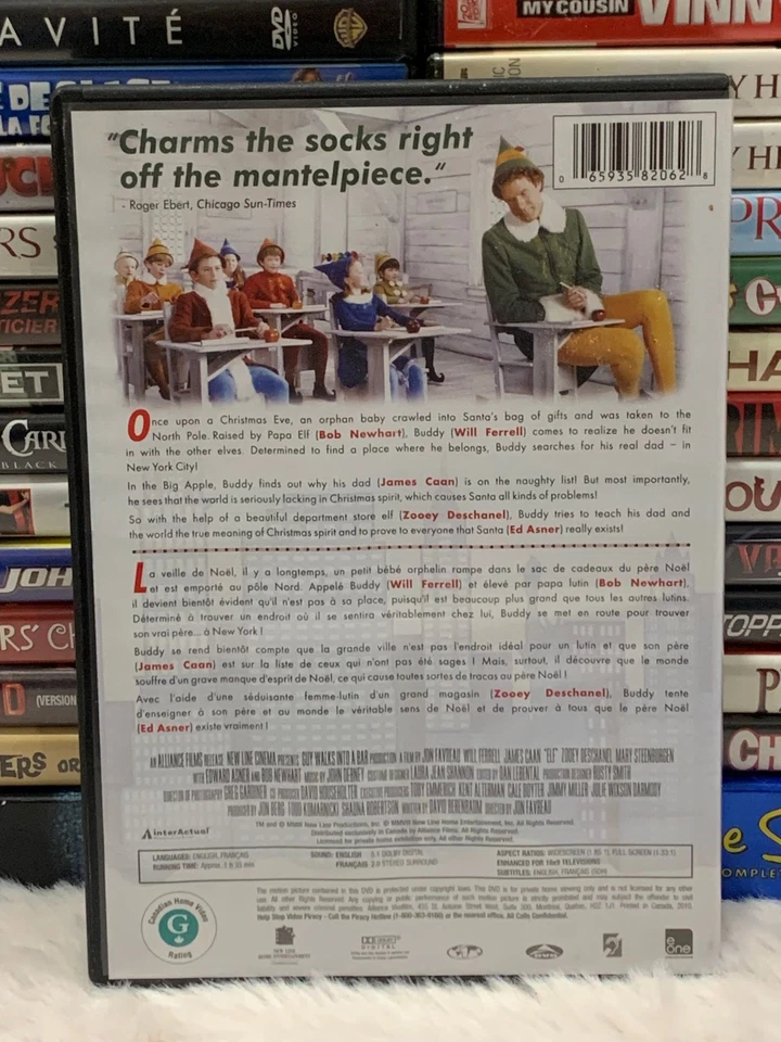 Elf Will Ferrell DVD Comedy Family Movie G Rated Widescreen Extras - Image 2 of 2