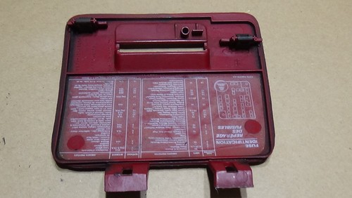 1992-1996 ford F150 F250 F350 Interior Fuse Panel Cover Red - Picture 6 of 8