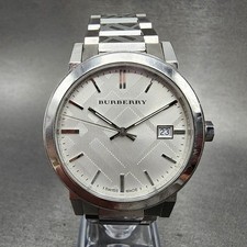 Burberry The City Watch Men 38mm White Dial Silver Tone Date Round Bu9037