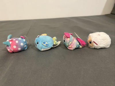 Mini Pikmi Pops 2017 Multi Colored Mini Bean Bag Plush Toys Lot of Four