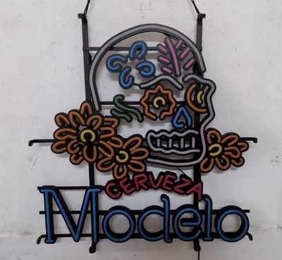 Modelo Especial Sugar Skull Cerveza Beer 25''x24'' Neon Light Sign LED RARE NEW!