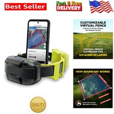 Custom Wireless Dog Fence with App - No Subscription, Waterproof Collar, 15 lbs 