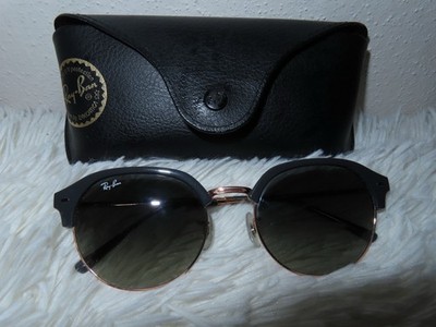 Ray-Ban Women's Round Gradient Sunglasses Black/Gold Gray Lens UV400