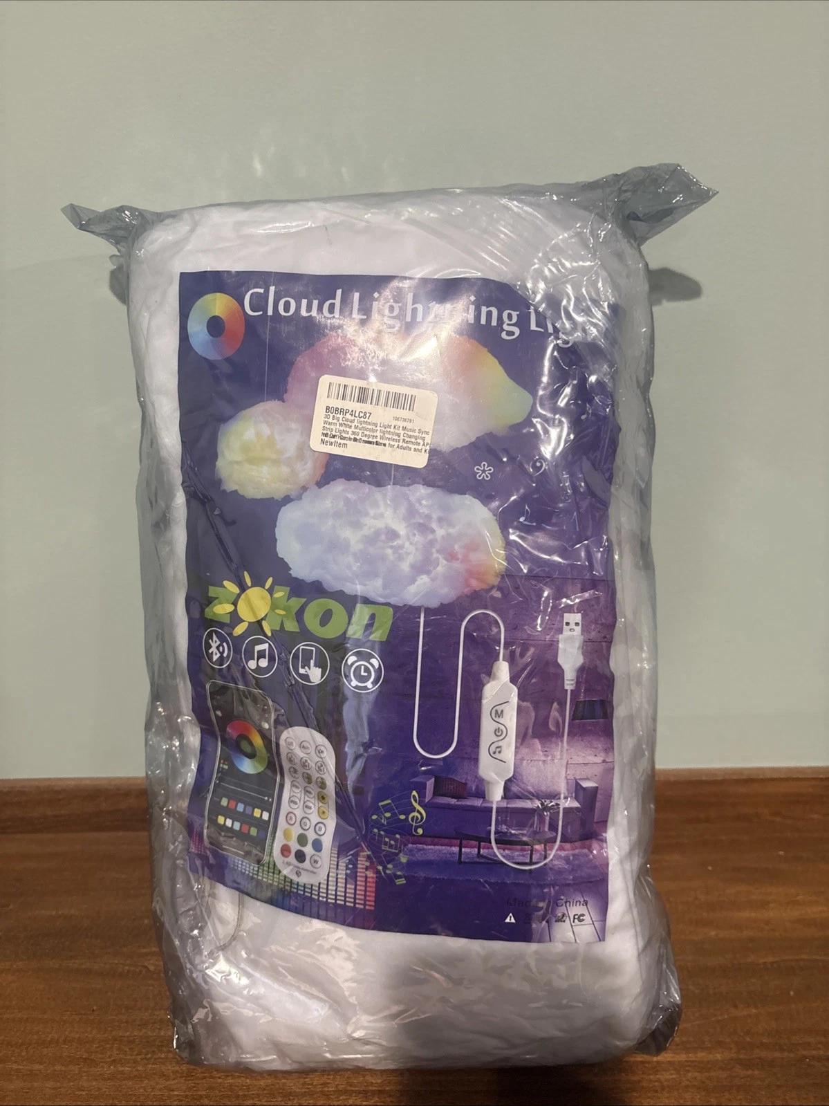 3D Big Cloud Lightning Light Kit Decorations for Adults and Kids Multicolor