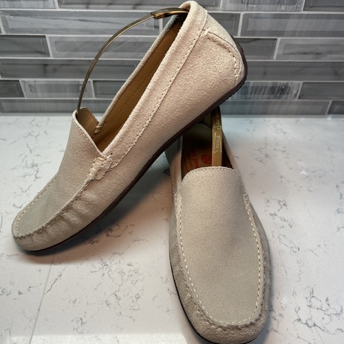 Mark Joseph New York Herren Driving Wildleder Beige/Hellbraun Leder Mokassin Größe 11