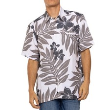 Quicksilver Waterman Collection Comfort Fit Polo Mens Medium Floral Gray Beach
