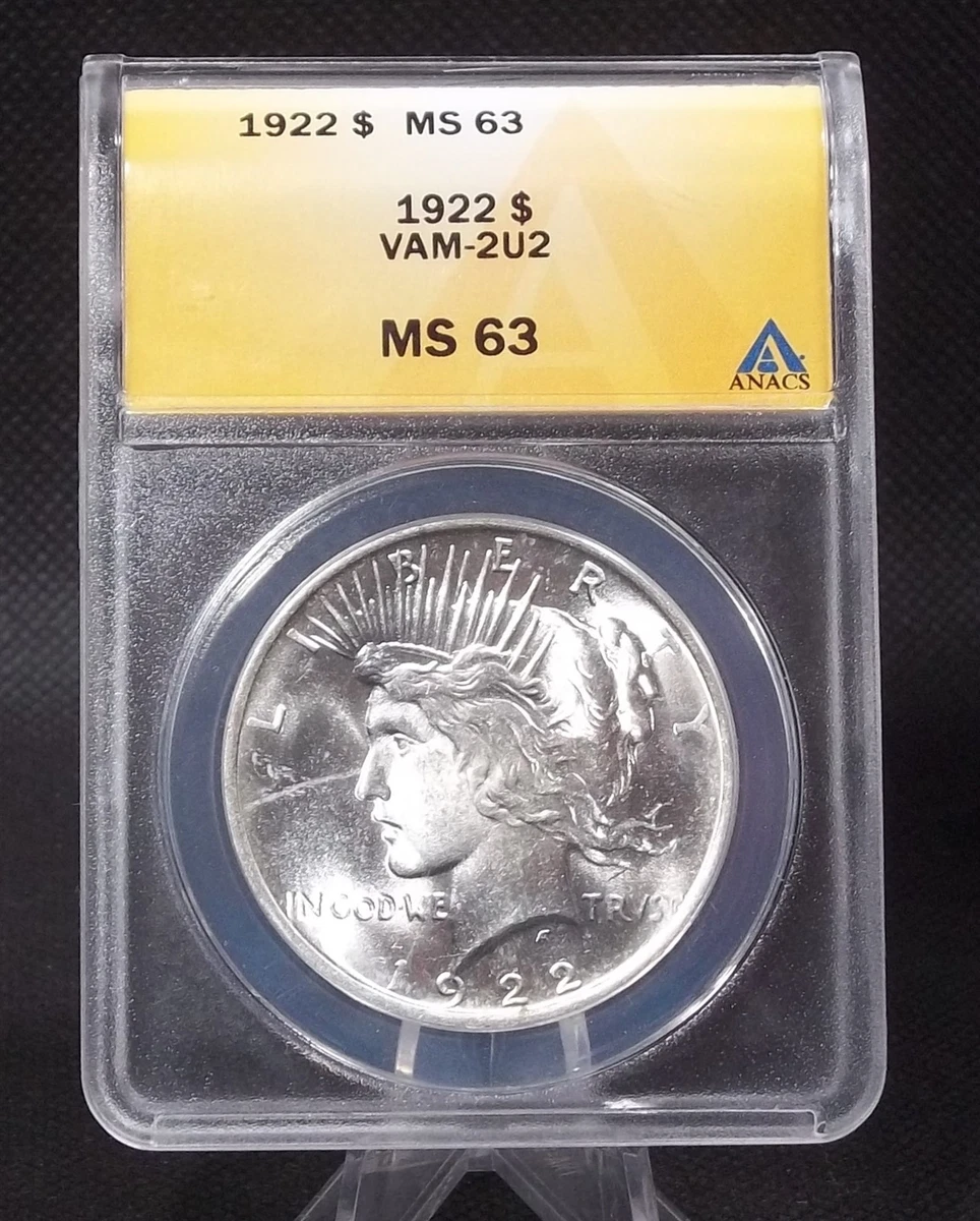 MS 63 Graded 1922 Year Peace Dollars (1921-1935) for sale | eBay