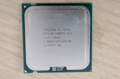Intel Core 2 Duo E8400 3.00 GHz  2 Cores/2 Threads 6 MB L2 Cache 1333 MHz FSB