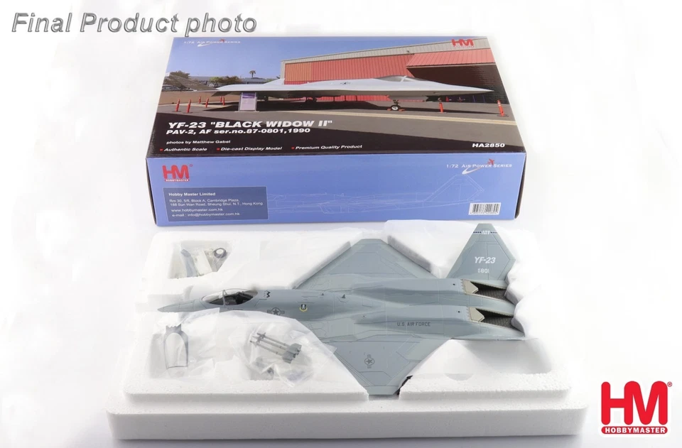 Hobby Master 1:72 Northrop YF-23 Black Widow II Gray Ghost, Edwards AFB HA2850 - Изображение 2 из 4