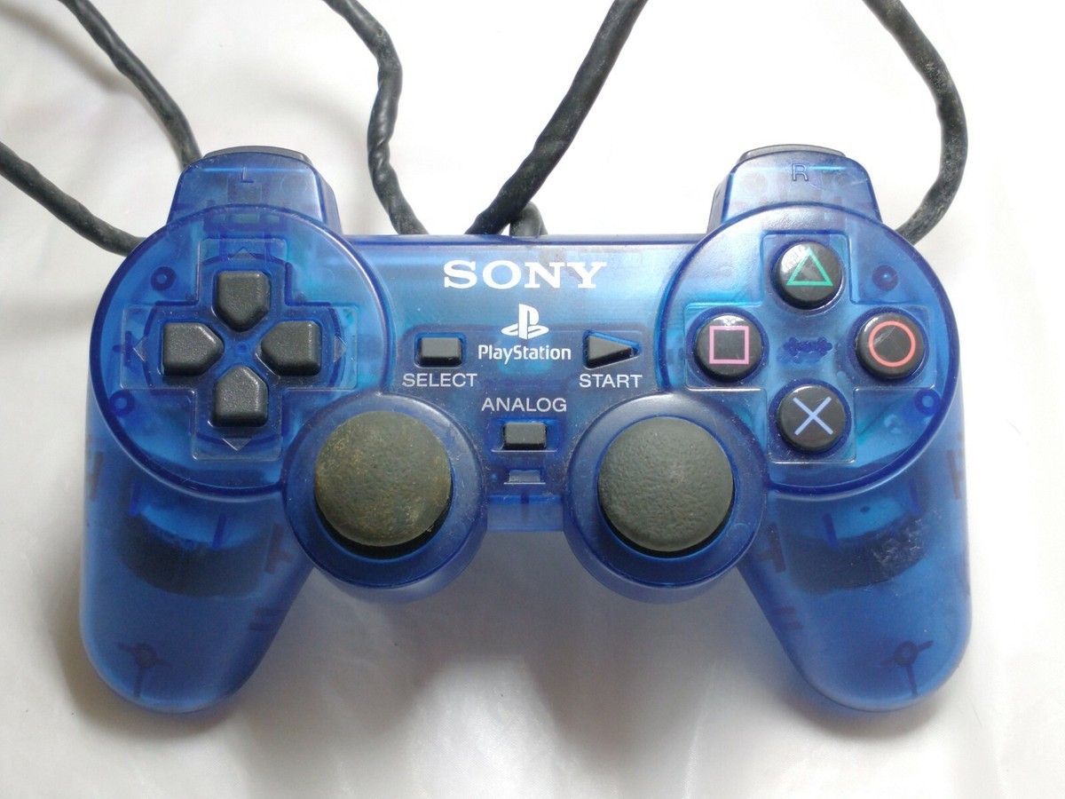 OEM Sony PlayStation 2 PS2 Clear Ocean Blue DUAL SHOCK 2