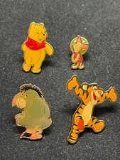 Disney 4 Pin Set - WDW Winnie Pooh & Pals Bucket Hat Tigger Eeyore Piglet 18733