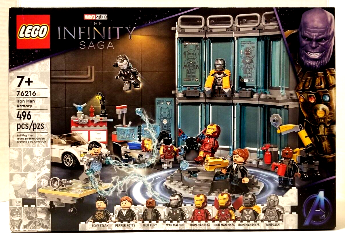 Lego Marvel 76216 Iron Man Armory: The Infinity Saga. New