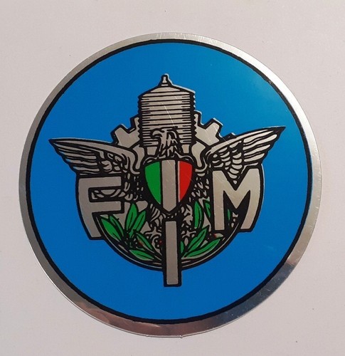 VECCHIO ADESIVO MOTO /Old Sticker FMI FEDERAZIONE MOTOCICLISTICA ITALIANA (cm 7 - 第 1/1 張圖片