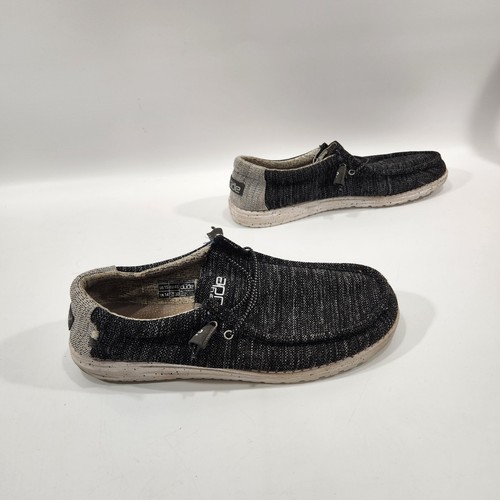 Hey Dude Wally Stretch Meteorite Mens Casual Shoes Gray Size 15 Knit Slip On - Afbeelding 4 van 10