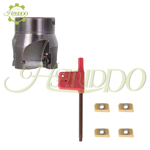 Eje de fresado de vástago R8 FMB22 y fresado de extremo CNC 400R 50 MM + 4 piezas insertos APMT1604 - Imagen 12 de 20