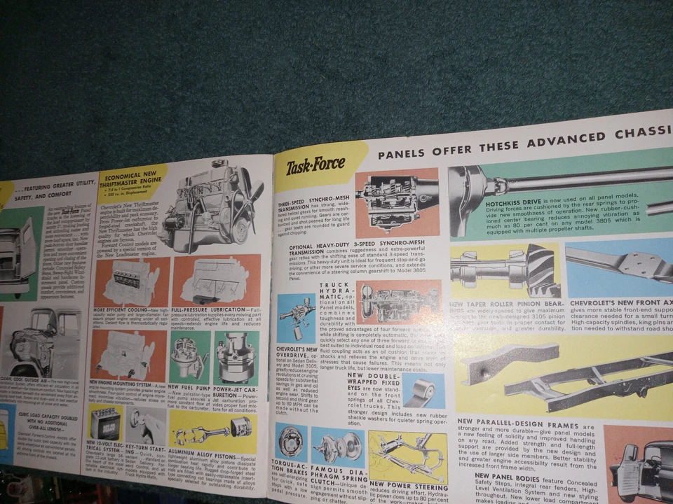1955 CHEVROLET PANEL TRUCK & SEDAN DELIVERY SALES BROCHURE / ORIGINAL CATALOG - Image 4 of 4