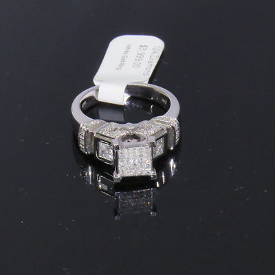 NYJEWEL JPM 10k White Gold Diamond Ring