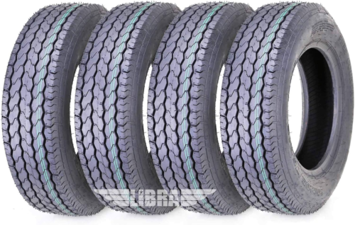 4 Tires FREE COUNTRY Premium Trailer Tires ST 205/75D15 F78-15 Deep Tread- 11021