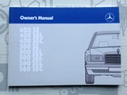 Mercedes W126 420SE/C to 560SE/C Owner's Manual English Original 1986 NOS!