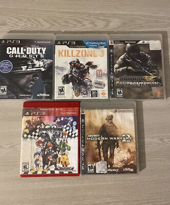 PS3 GAMES LOT CHEAP NOT WORKING MIXED 5 GAMES KINGDOM HEARTS 1.5 & KILLZONE 3