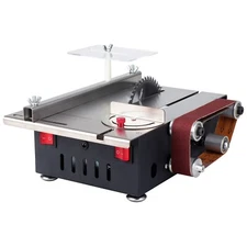 Mini Table Saw, 4 Types Of Blades, Belt Sander, With 10 Sanding Belts Available