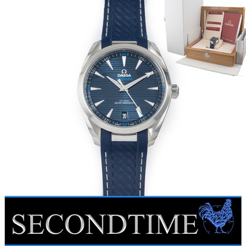Omega Aqua Terra Blue Dial Blue Rubber 