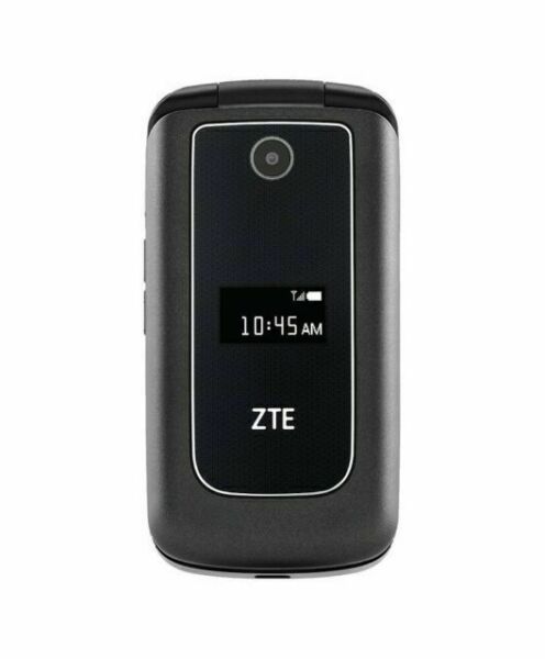 ZTE Cymbal Z-320 - 4GB - Black (T-Mobile + Unlocked) Flip Phone for