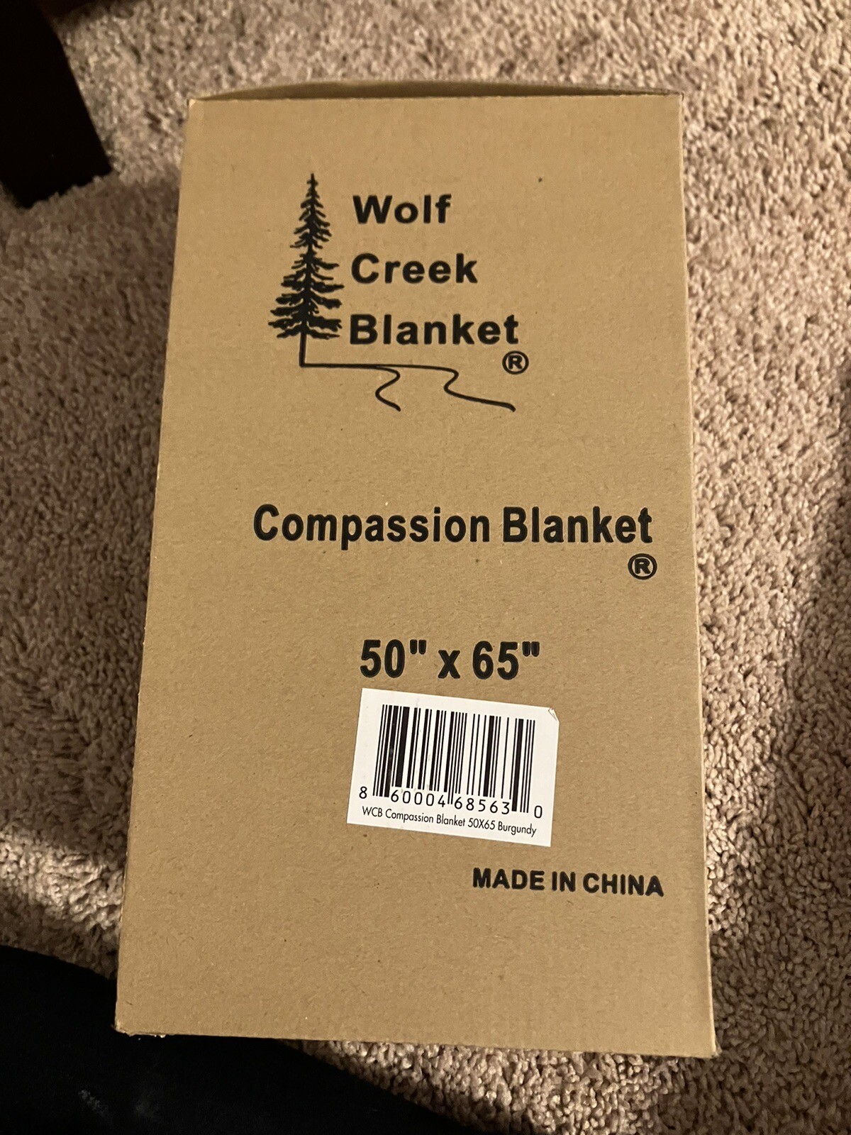 NIB Wolf Creek Compassion Blanket Strength Courage Hugs Super Soft FREE