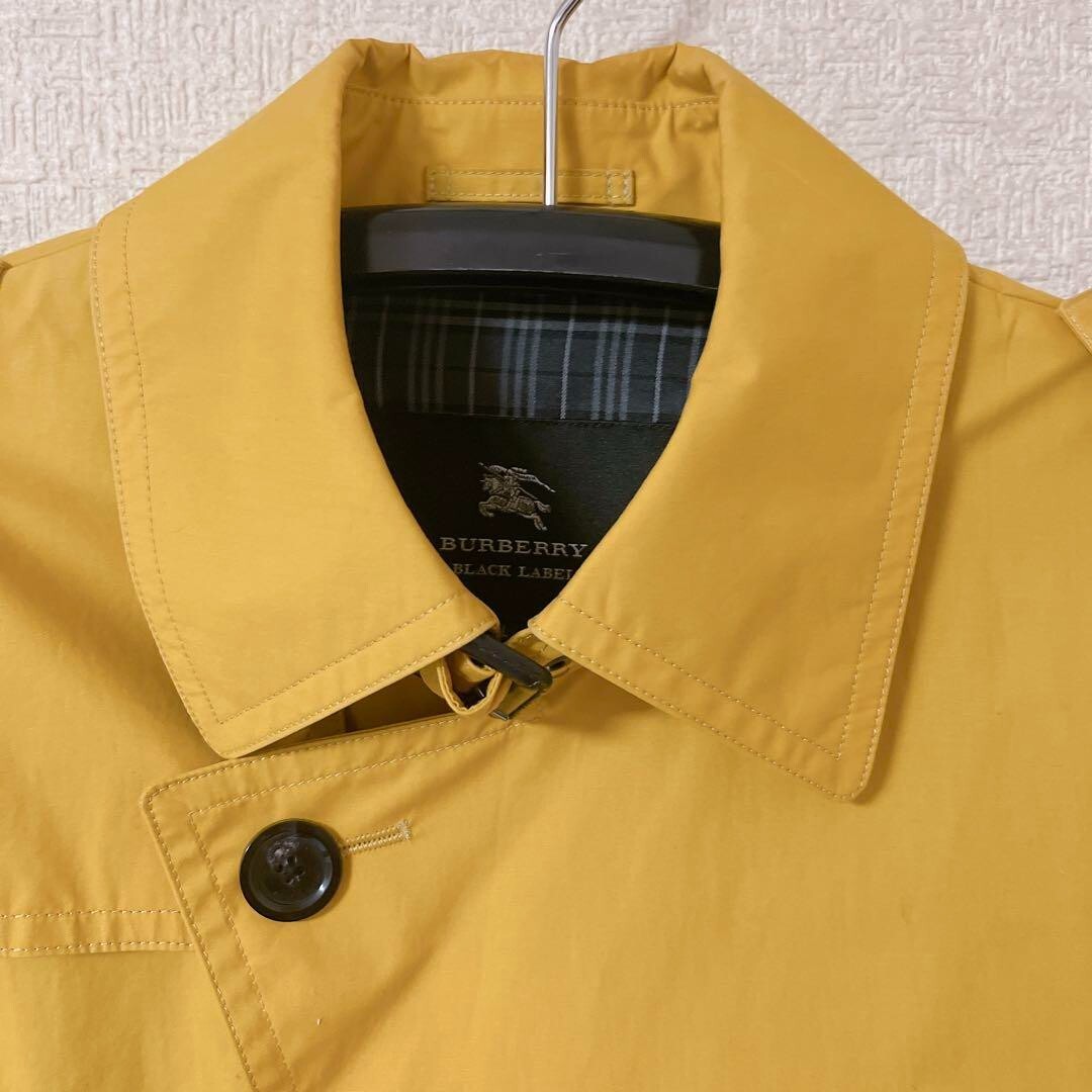 Burberry Black Label Trench Coat Mustard Yellow Men's Size L Japan