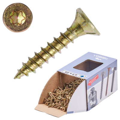 Spanplattenschrauben 4,5x25 T25 Vollgewinde 1 kg Holzschrauben Holzbauschrauben