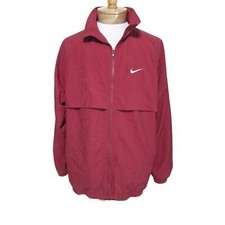 Nike men's XL red windbreaker jacket w/ side pockets zip up