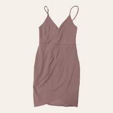 Lulus Mauve Pink Forever Your Girl Bodycon Mini Dress Size Medium M Split Flaw