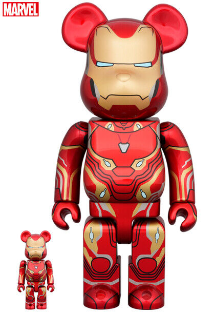 Medicom Toy BE@RBRICK IRON MAN MARK 50 100％ 400％ BEARBRICK figure MARVEL