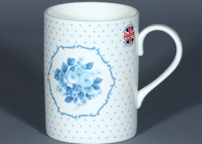 ROY KIRKHAM BLUE FLORAL ON DOTS Fine Bone China LUCY Mug