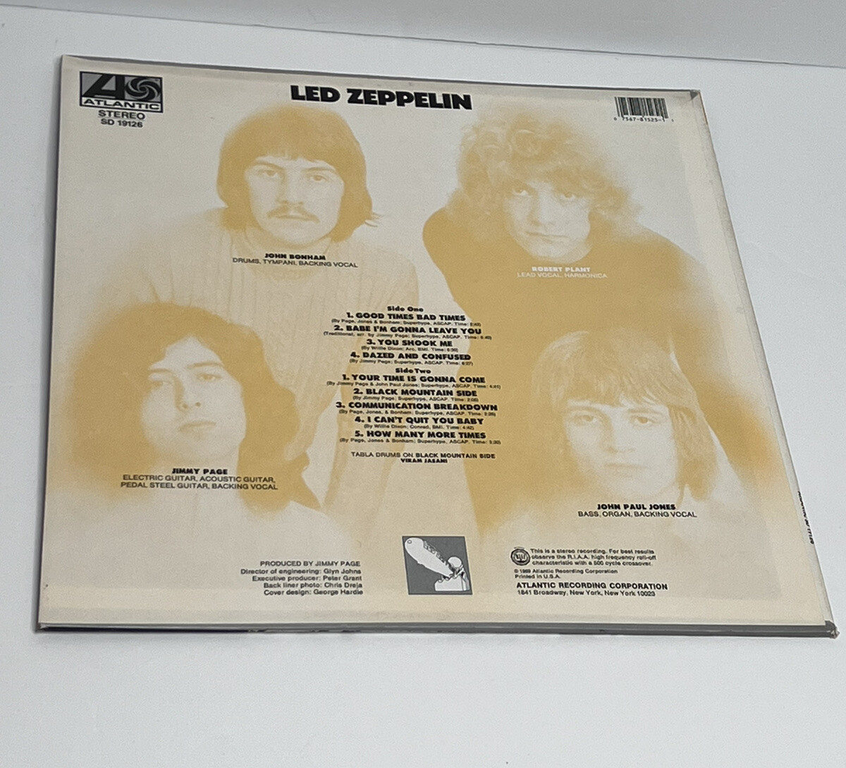 LED ZEPPELIN: Led Zeppelin I US Atlantic Early 80s Vinyl LP