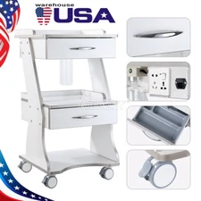 Dental Tool Cart Mobile Instrument Medical Trolley Medical Cart 2 Drawers