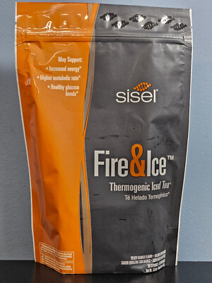 Sisel Fire & Ice Thermogenic Iced Tea Peach Mango 30 Servings - New! Exp 2/2027