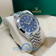 Rolex 126300 Datejust 41mm Blue Index Dial Jubilee Bracelet Stainless Steel 12