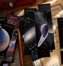 30 PC Bookmark Set Planets Outer Space 1.5" x 6" New Free Ship 284