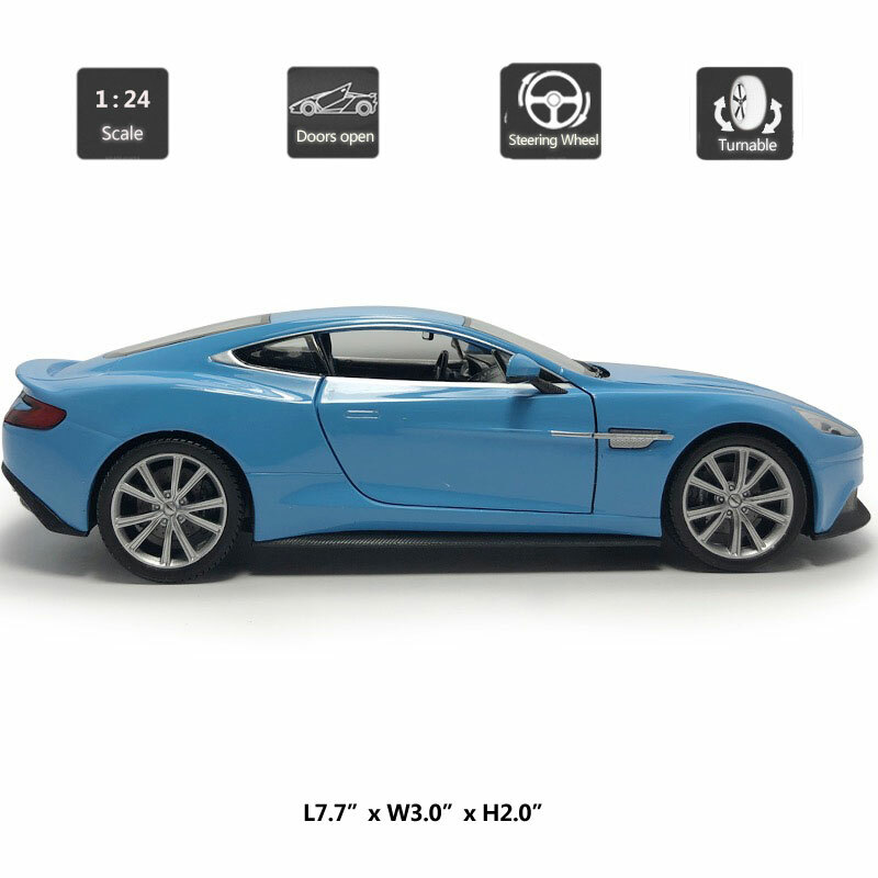 1:24 Aston Martin Vanquish Model Toy Car Diecast Toy Vehicle Doors