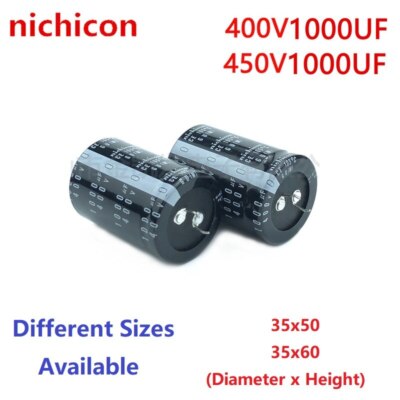 2Pcs/Lot Nichicon 1000uF 400V/450V 400v1000uf 450V1000UF Snap-in PSU Capacitor