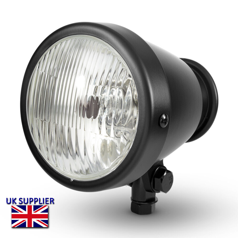 Moto Faro Inferiore Supporto Fanale Retro Custom Chopper Nero Opaco